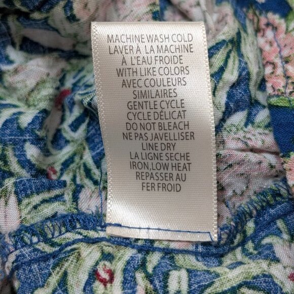 (XL) Max Studio Tie Front Blouse Floral - Picture 5 of 9